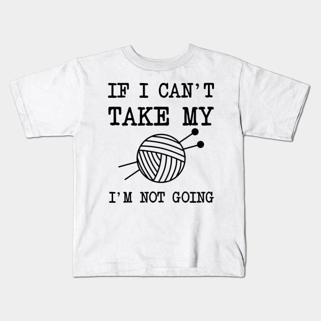 Knitting quote Kids T-Shirt by hedehede